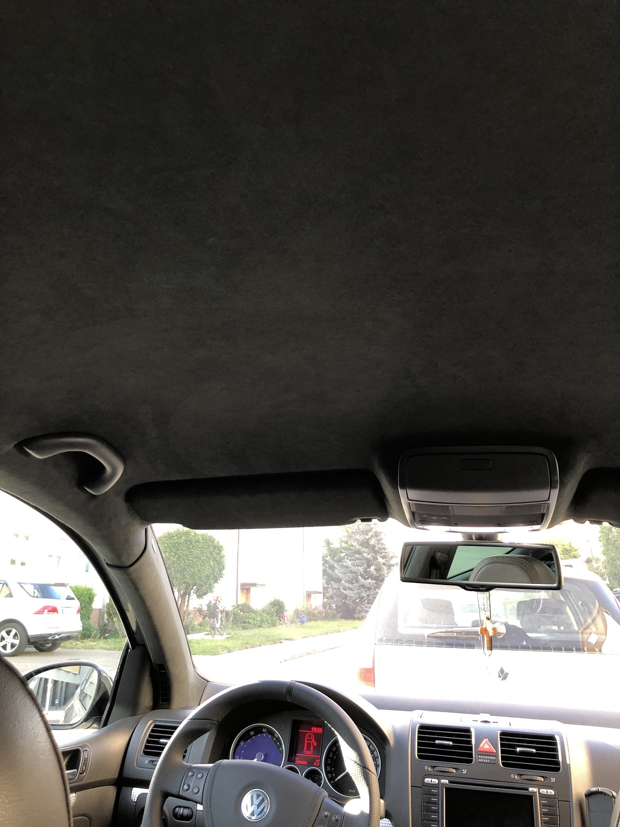 A,B,C Säulen - Himmel - Sonnenblenden in Alcantara schwarz